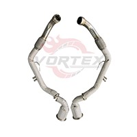 Tubería de Escape de Acero Inoxidable Vortex para Porsche Panamera 971 2.9T 4.0T 2017-2023 con Protección Térmica y Orificios para Sensores, Soldada con TIG