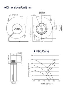 Hangdahui <span class=keywords><strong>Mini</strong></span> Centrífuga DC Ventilador Ventilador 3 polegada Ball Bearing Brushless Alta Velocidade Grande Volume de Ar 7520 BL Free Standing Plastic - Product Image 6