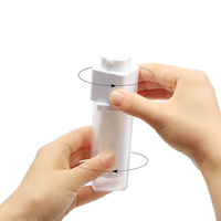 15ml 30ml 50ml Bouteille à pompe sans air à double paroi en plastique cosmétique blanc givré rotatif