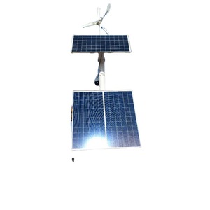 Système de vidéosurveillance solaire avec panneau solaire et éolienne pour l'alimentation électrique de surveillance extérieure - Product Image 1