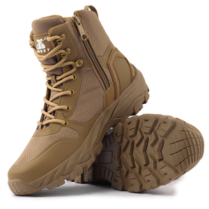 B501 بسعر الجملة أحذية مصنوعة حسب الطلب عالية الجودة نعل مطاطي مقوى سوداء مضادة للانزلاق أحذية تدريب خارجية - Product Image 5