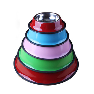 Comederos para mascotas de acero inoxidable de lujo sin punta de alta calidad, Mini comederos ecológicos fáciles de limpiar para perros y gatos con patrón de animales - Product Image 1