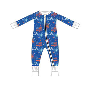 Romper de Bambú para Bebé con Patrón de Fuegos Artificiales Coloridos para Bebés y Niños Pequeños - Product Image 2