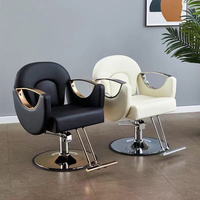 Ensemble d'équipement de salon de coiffure moderne Wally Beauty Ensemble complet de meubles comprenant des chaises de barbier en cuir pour le salon