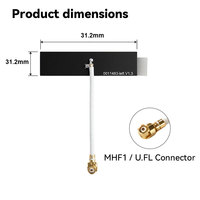 Antena Interna PCB de Doble Banda WiFi 2.4G 5.8G con Conector MHF1 U.FL para Router Inalámbrico, Punto de Acceso de Pared, IoT Gateway