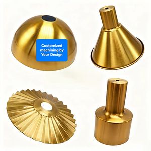 ผู้ผลิต OEM รับผลิตชิ้นส่วนทองเหลืองตามแบบด้วยเครื่อง CNC กลึง ตัด เจาะ ขึ้นรูปด้วยลวด EDM ชิ้นส่วนโคมไฟ ชิ้นส่วนตกแต่งแสงสว่าง - Product Image 1