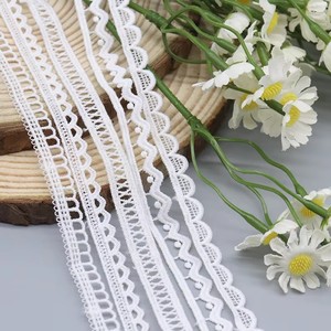 Dentelle chimique guipure blanche en polyester 100 % durable, la plus vendue, <span class=keywords><strong>pour</strong></span> vêtements - Product Image 3