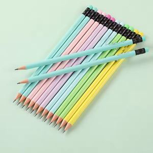 Crayon en bois personnalisé avec gomme, logo personnalisable, 7 pouces, HB 2B 2H, promotion rentrée scolaire, vente en gros - Product Image 5