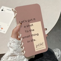 Étui de protection transparent pour iPhone 14 Pro Max, style carnet de notes anglais, motif dessin animé, en TPU, avec support de téléphone inclus
