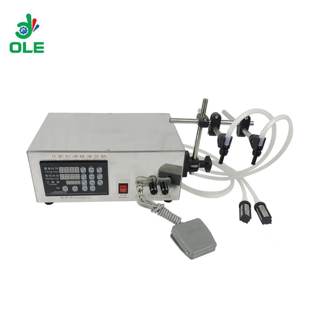 Double Head Digital Control Small Filling Machine Semi Automatic Liquid Quantitative Filling Machine