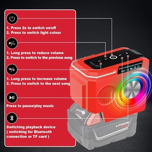 <span class=keywords><strong>Altavoz</strong></span> Bluetooth de 10 W Compatible con la Batería Milwaukees 18v M-18, <span class=keywords><strong>Altavoz</strong></span> Inalámbrico Pequeño y Portátil para Acampar, el Hogar y Fiestas - Product Image 3