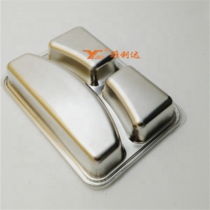 Nắp Nhựa <span class=keywords><strong>3</strong></span> Phần Hộp Cơm Trưa Bằng Thép Không Gỉ Khay Ăn Tối Có Ngăn Chia - Product Image 5