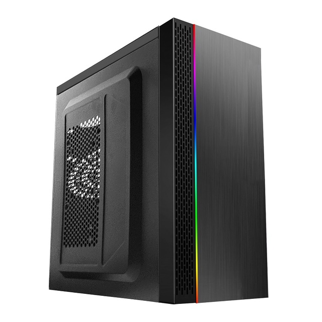 New Design 30G Mini Gaming CPU Casing ATX Desktop Case with LED Strip on Front Panel