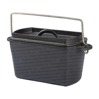 Vorgefertigtes minimalistisches 8-teiliges Gusseisen-Kochgeschirr-Set: Bratpfanne, Schmortopf, Grillplatte, Kasserolle, antihaftbeschichteter Kochtopf