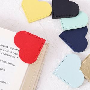 Wholesale PU Leather Heart <b>Bookmarks</b> Corner Colorful Page Book Marks for Women Cute Leather <b>Bookmark</b> for Readers - Product Image 3