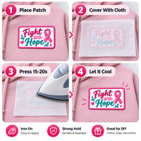 Patchs brodés personnalisés avec citation inspirante, applique ruban rose personnalisée pour sac fourre-tout, vêtements, accessoires de mode, badges