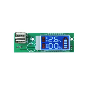 USB ile kurşun asit pil kapasitesi gösterge ışığı 12V 24V ekran LCD voltmetre