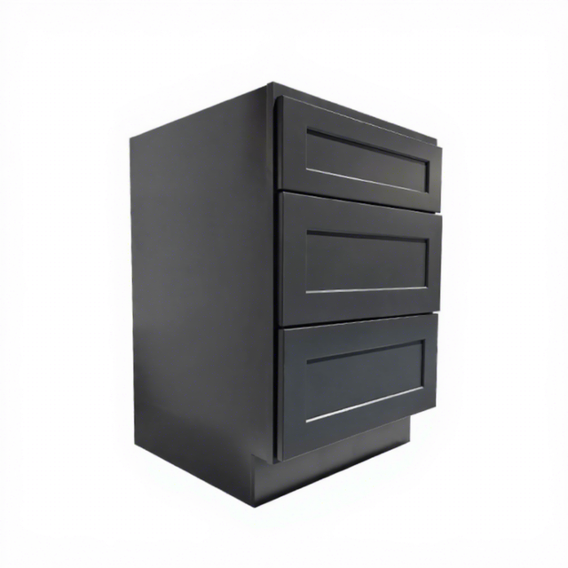 Apartment Upgrading Kitchen Cabinets 24 Inch 3 Drawer Base Cabinet for US Kitchen DTC Soft Closing Kitchen Cabinets With Drawers