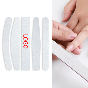 Customizable Logo Double-Sided Crescent-Shaped Nail File Manicure Emery Boards Shaping Remover Polishing Scrub Brush Promotional