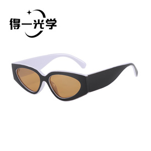 แว่นกันแดด De Yi Optics ทรงแคทอายสำหรับผู้หญิง กรอบพลาสติก โพลาไรซ์ ป้องกันรังสียูวี 400 รุ่นที่ 3 เลนส์สีดำ - Product Image 1