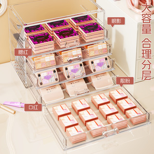 Acrylic Cosmetic Storage Box 5 <b>Drawer</b> Transparent <b>Stackable</b> Organizer For Makeup Desk <b>Drawer</b> Divider - Product Image 3