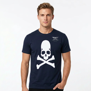 Hot Selling High Street Eco-Friendly Fly Fit O-Neck Solid Short Sleeve Regular Fit Men's 100% Cotton T-Shirt Knitted Casual 320g - Product Image 1
