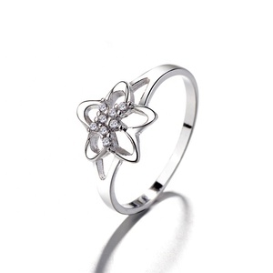 Lady Jewelry Simple Daisy Flower Rings <span class=keywords><strong>con</strong></span> <span class=keywords><strong>anello</strong></span> in argento Sterling 925 a fascia sottile per le donne - Product Image 2
