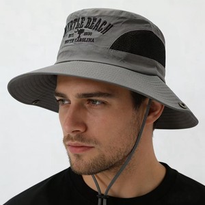 <span class=keywords><strong>Gorra</strong></span> de Pescador para Exteriores con Patrón de Malla y Letras, para Viajes, Escalada, Ciclismo y Protección Solar - Unisex, 100% Poliéster - Product Image 2