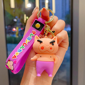 Portachiavi Shinchaned con Matite Colorate, Figurina Cartoon di Shinnosuke Bianco, Ciondolo Carino, Regalo per Macchina Acchiappapeluche - Product Image 6