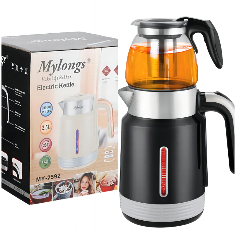 Shop turkish double tea kettle electric Cheap Sale