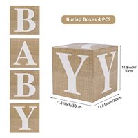 Boîte à lettres pour nom de bébé, 4 pièces, boîte transparente pour révélation du sexe, pour anniversaire, mariage, fête prénatale, décoration de fête, fournitures de fête