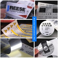 Autocollants personnalisés en acrylique mat, autocollants adhésifs à une face, lavables, haute viscosité, imprimés en couleur, logos de marques
