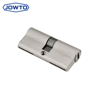 Serrure de porte double cylindre en laiton brossé de haute qualité, antivol, avec vis de sécurité, 5 clés, construction durable pour portes intérieures