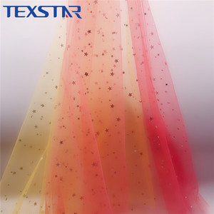 <strong>Rainbow</strong> Tulle Colorful Printed Ombre Gradient Warp Knit 20D 100% Polyester Lightweight Fabric for Girls <strong>Wedding</strong> <strong>Dresses</strong> - Product Image 3