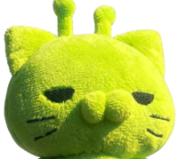 Jouets en peluche personnalisés OEM/ODM, drôles, joyeux, en forme de chat extraterrestre vert, mignons, doux, petits, 5 cm, 15 cm, portables et pratiques