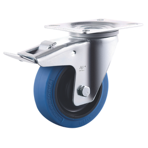 VIMA Heavy Duty Iron TPR 4 Inch Fixed <b>Wheel</b> Castor Trolley Shopping <b>Cart</b> <b>Wheels</b> 100kg Capacity Industrial Caster - Product Image 3