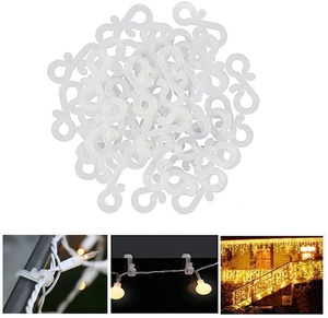 <strong>Gutter</strong> <strong>Hooks</strong> for Outdoor Lights, Plastic Christmas Light Clips, Durable <strong>Gutter</strong> Hang <strong>Hooks</strong> for Outdoor String Lights - Product Image 3
