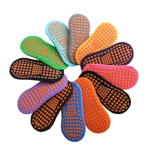 Popular Custom Wholesale YOGA Sports <strong>Sock</strong> <strong>Kids</strong> Children Adults Men Women Non Slip Antislip Trampoline Jump <strong>Grip</strong> <strong>Sock</strong> - Product Image 1