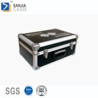 Mallette en aluminium nouveaux tissus, petite mallette en aluminium avec rembourrage en mousse/vide, étui à instruments vide/mallette de transport facile