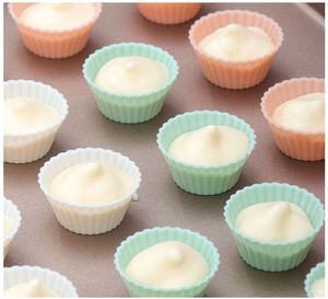 Taza de silicona de tamaño Mini para pasteles, moldes para hornear magdalenas de forma redonda, suministros de cocina para el hogar, herramientas de decoración de pasteles - Product Image 2