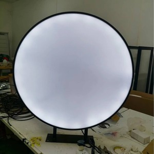 Cartelli di bordo della lama pubblicitaria segno di Lightbox rotondo a Led in acrilico a doppio lato che forma il segno della scatola luminosa