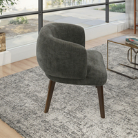 Fauteuil d'appoint de style moderne pour salon, chaise de salle à manger, hôtel, restaurant, pieds en bois de caoutchouc