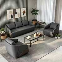 Ensemble de canapés Chesterfield en cuir PU gris foncé, inclinables, modernes, en acier inoxydable avec design capitonné pour la maison ou le bureau