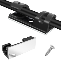 Clips de câbles autocollants carrés en PVC durables, vente en gros d'usine, pour la gestion des câbles dans la salle de bain, le salon, sur le bureau, pour ordinateur portable, PC, TV