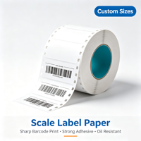 Rouleaux de papier thermique pour étiquettes de balance électronique, autocollants de prix à code-barres, qualité congélateur, en stock, vente en gros directe d'usine OEM Chine