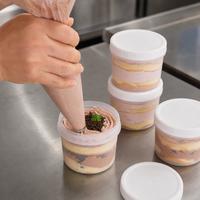 Contenant Rond en Plastique Transparent pour Desserts 16oz avec Couvercle à Vis Hermétique – Gobelet Commercial pour Mousse et Gâteaux à Emporter – Fournisseur d'Emballages Alimentaires