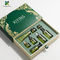 Boîtes d'emballage personnalisées en carton pour ensembles de soins de la peau, impression de logo, boîte coulissante type avion, style personnalisé, sérigraphie