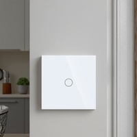 Touchmi Design moderne ue/royaume-uni 86*86mm interrupteur maison applique murale interrupteur à écran tactile avec rétro-éclairage LED