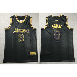 Maillots de basket-ball personnalisés prêts à être expédiés <span class=keywords><strong>Lakers</strong></span> #   24 Uniformes <span class=keywords><strong>Bryant</strong></span> en maille respirante réversible brodée 100% polyester - Product Image 5