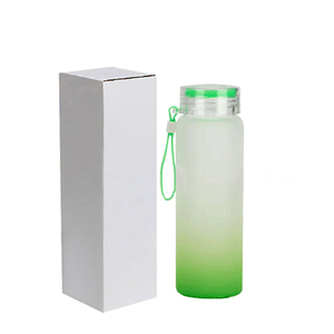 Sublimación en blanco Color mezclado Esmerilado Gradiente Botella de agua Vaso EE. UU. Almacén Venta al por mayor Envío <span class=keywords><strong>gratis</strong></span> 17oz Caja blanca - Product Image 5